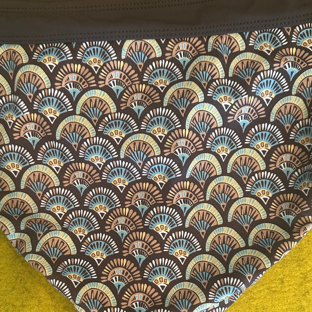 Athleta Black Halter Tankini with Patterned Bikini Bottom - Picture 3 of 4